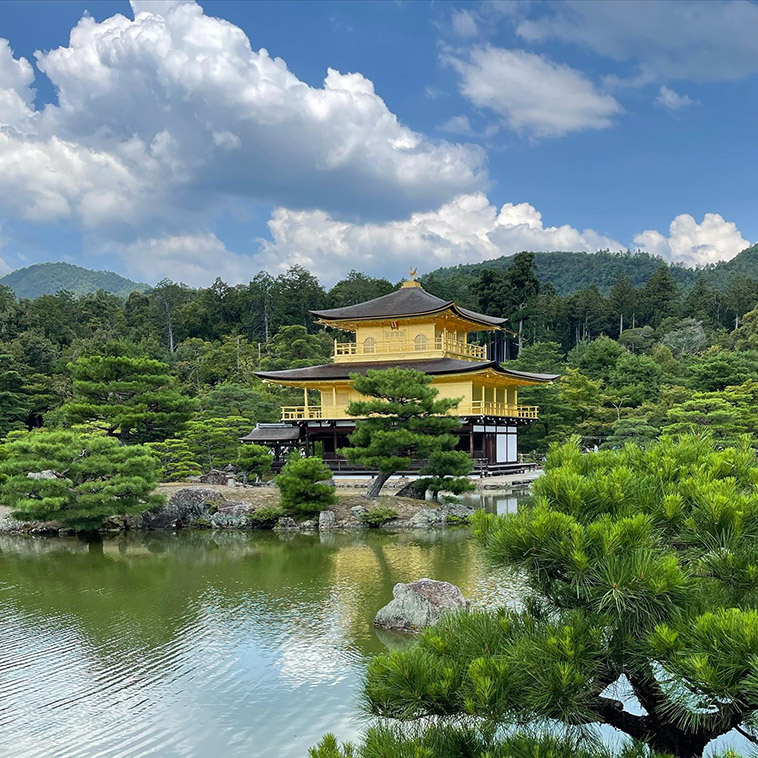 golden pavilion of temples made of gold