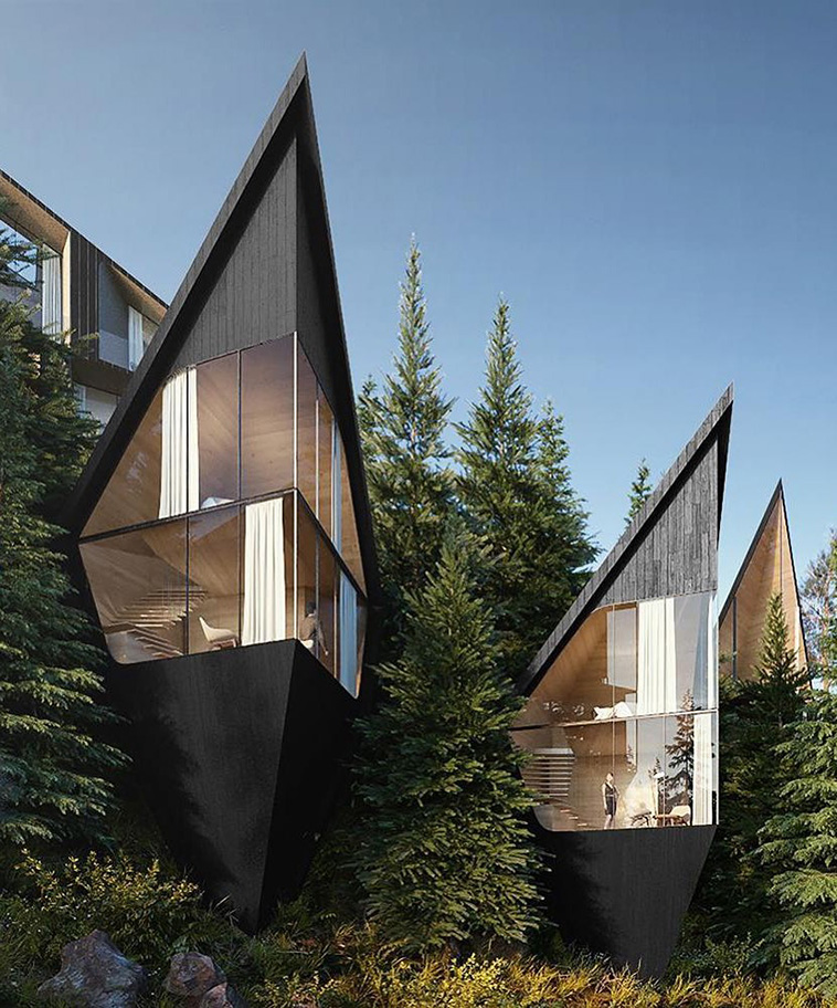 Prism-Shaped Treehouses by Peter Pichler Architecture