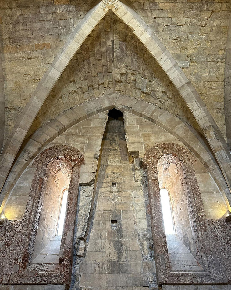 the castle walls interior