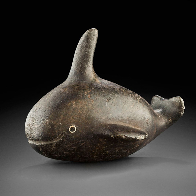 Soapstone carving of a whale