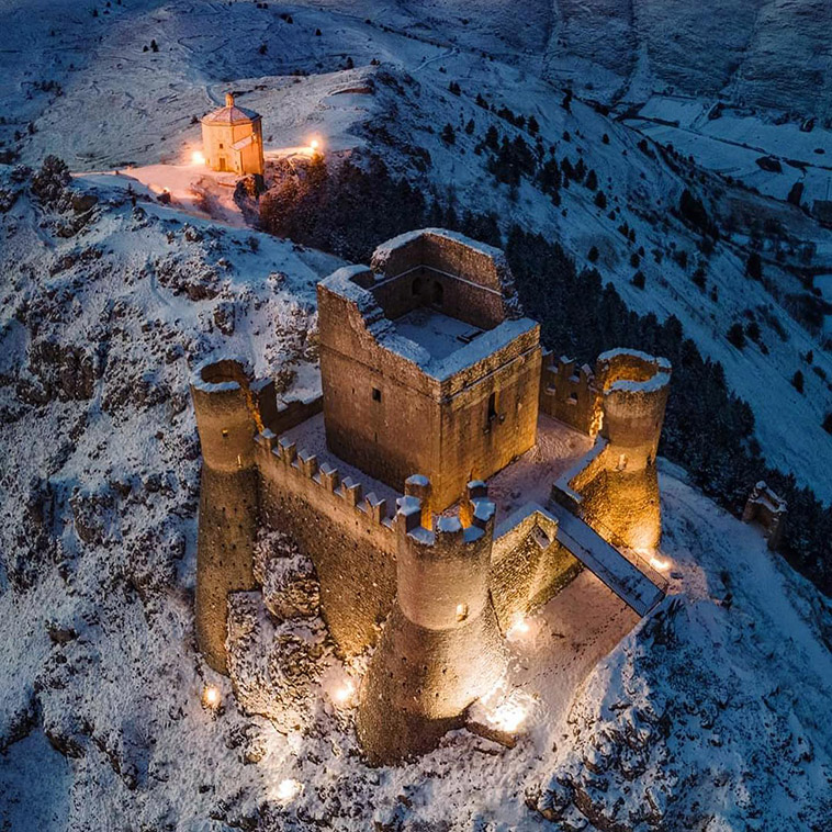 Castle of Rocca Calascio from above