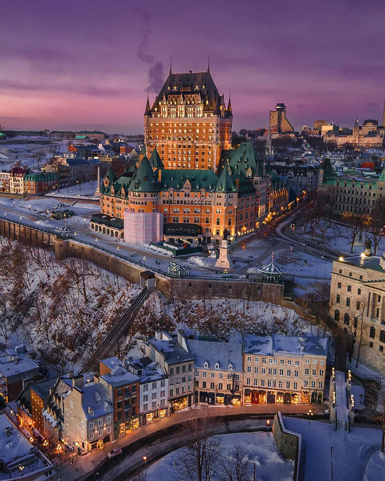 chateau frontenac during winter