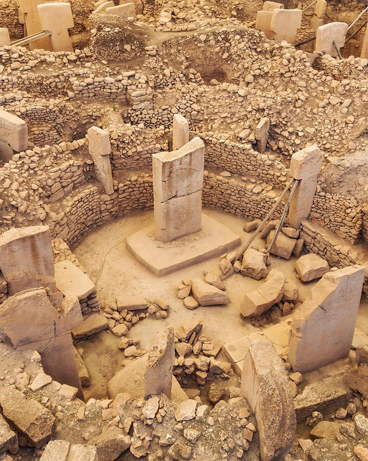 excavations at the sites