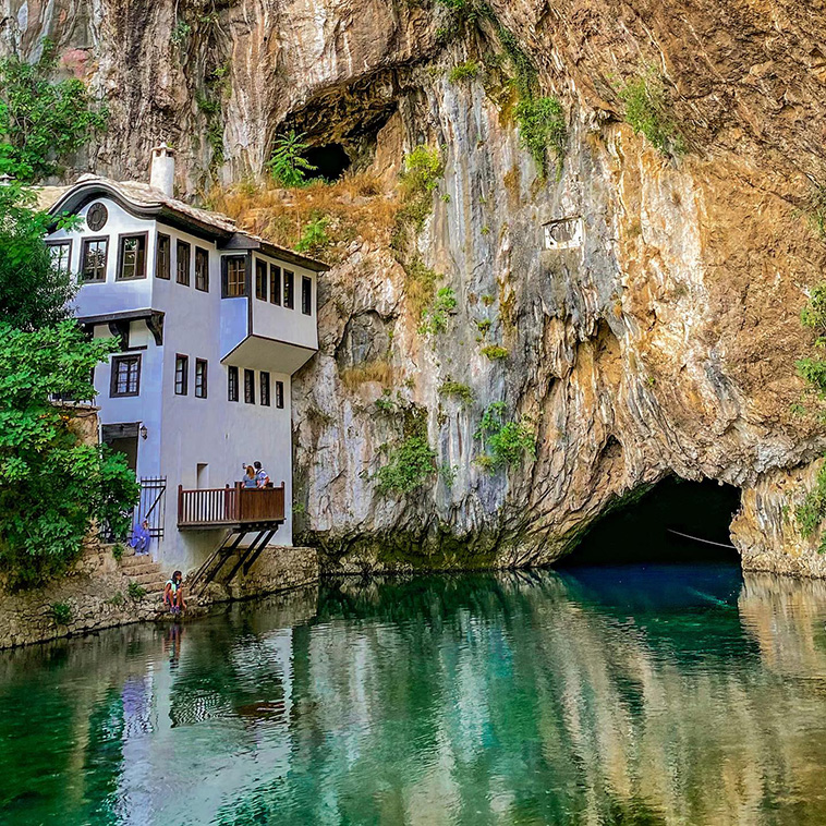 Blagaj Tekija: Beautiful Monastery At The Base of A Cliff