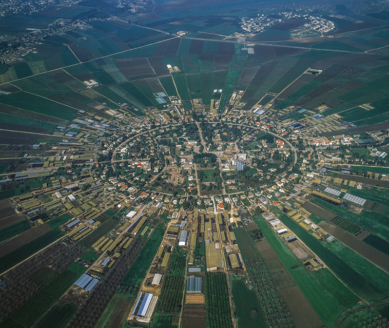 Circular Residential Areas- Nahalal in Moshac, Israel