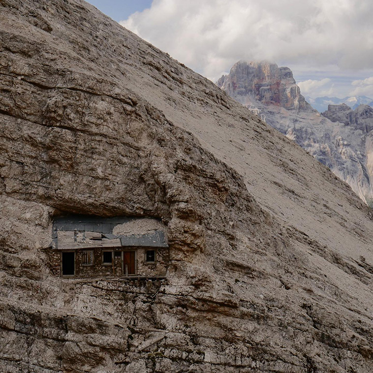 buffa di perrero: world's loneliest house and the mountain sand on the roof