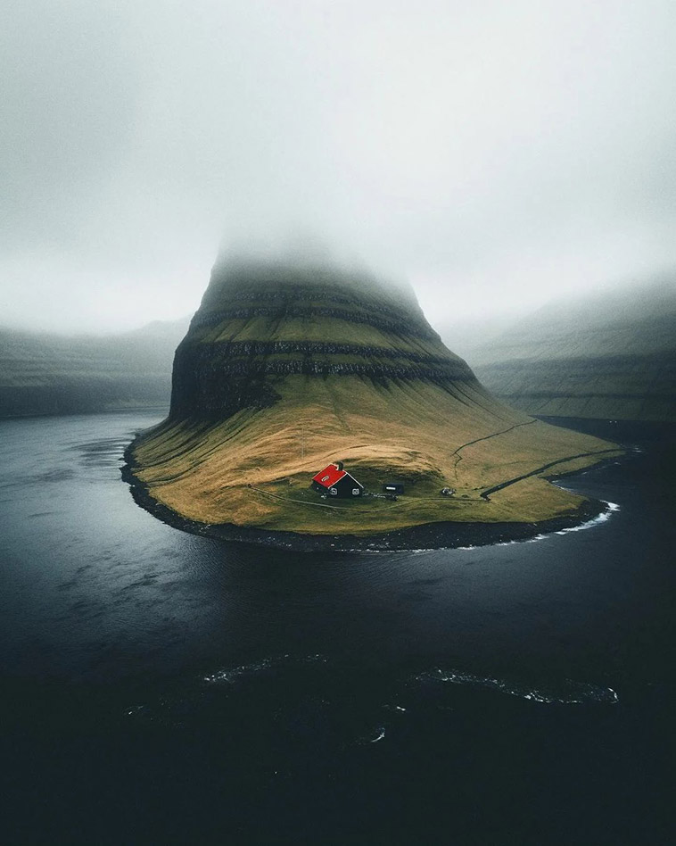 Isolated Houses of Faroe Islands