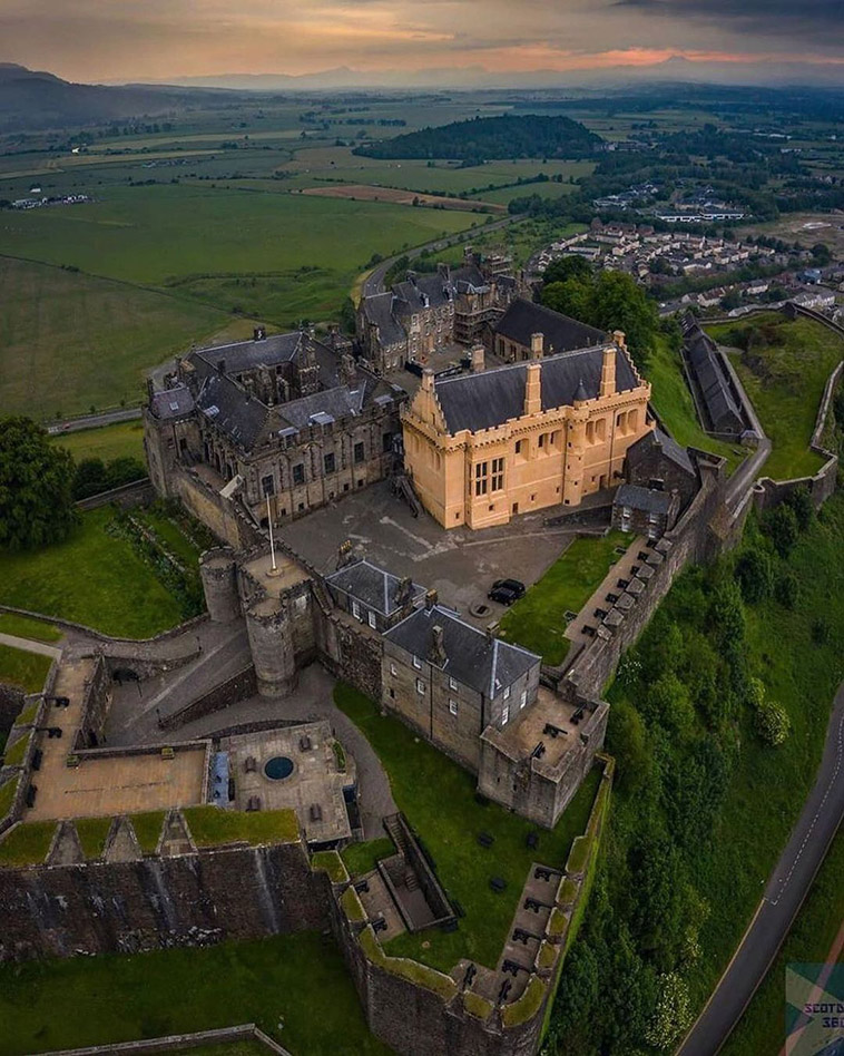 stirling castle from above