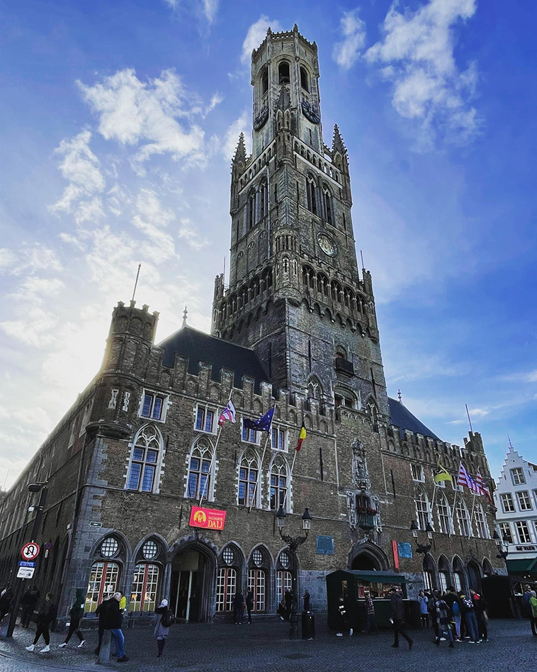 Bell Towers- Belfry of Bruges in Belgium