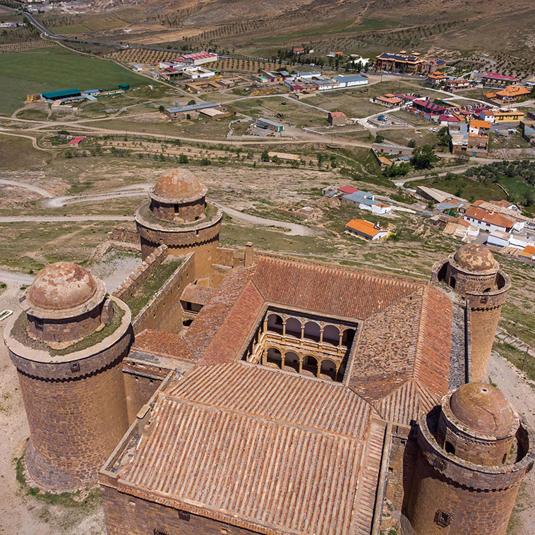 the towers from above