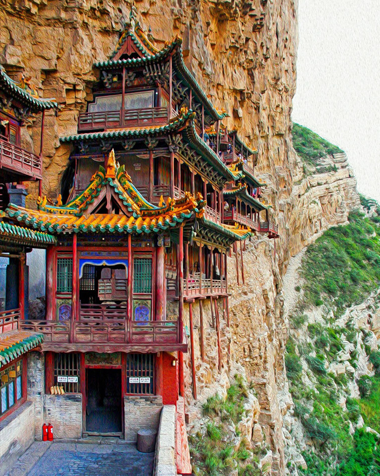 Ancient Hanging Temple exterior