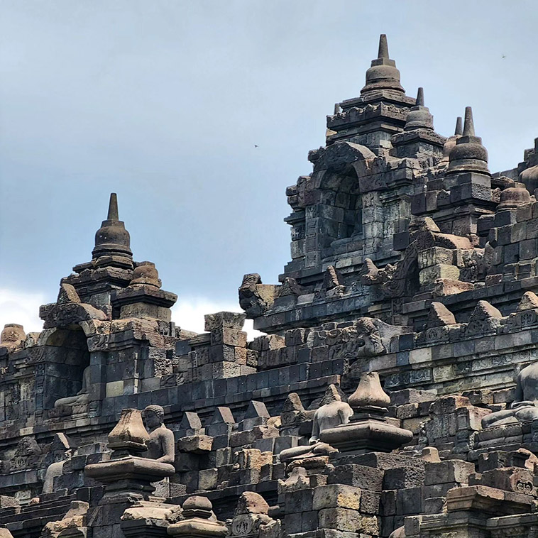 borobudur of Largest Buddhist Temples ruins