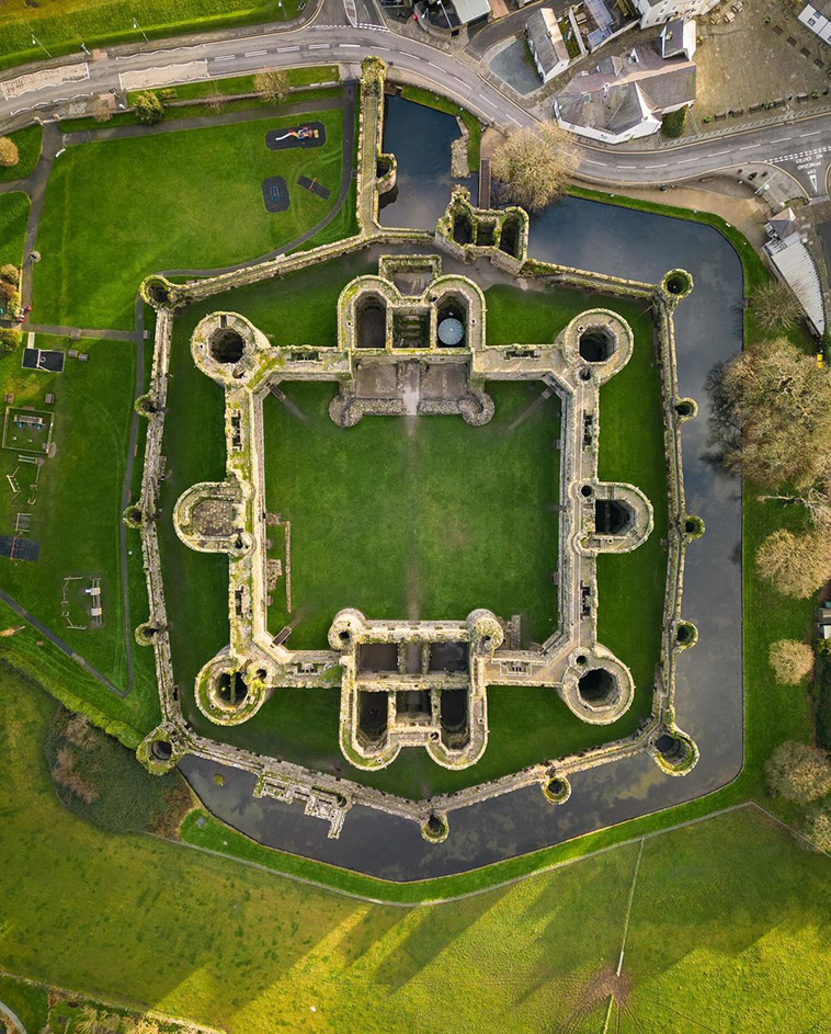 Beaumaris Castle from above