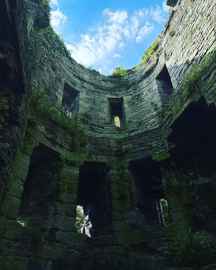 Beaumaris Castle inside the walls