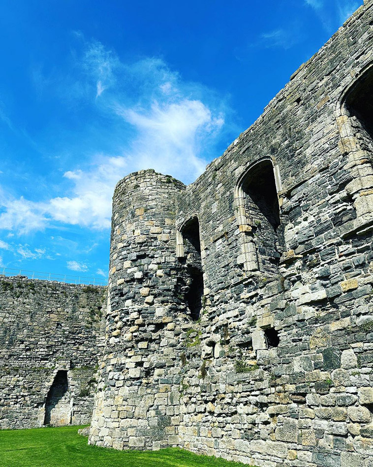 Beaumaris Castle stone walls