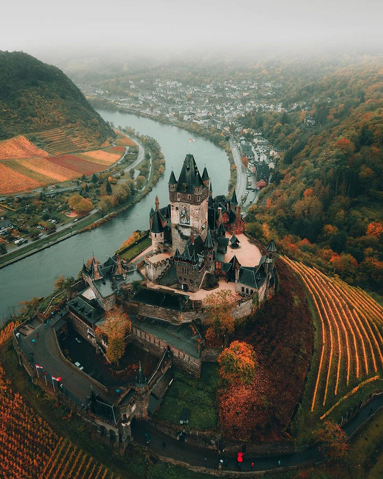 Cochem Castle from above