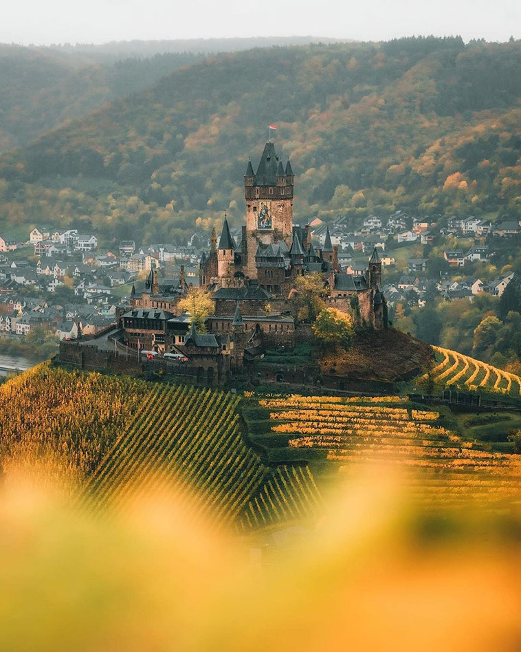 Cochem Castle and the fields