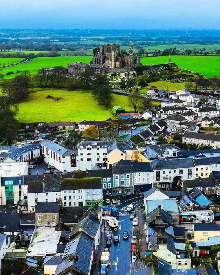 Rock of Cashel and the town