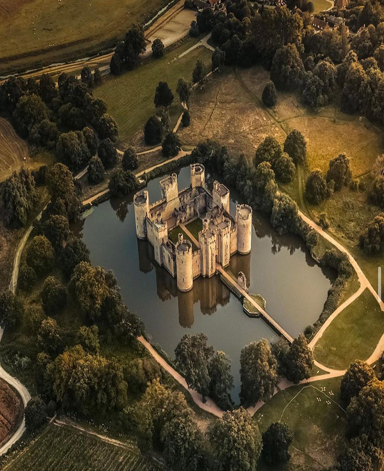 Bodiam Castle and Its Artificial Lake