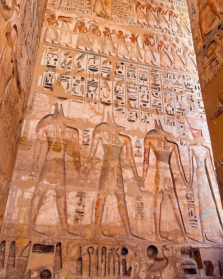hieroglyphs at the site