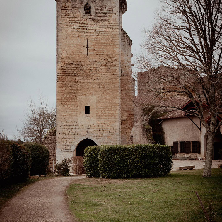 Château de Roquetaillade tower door