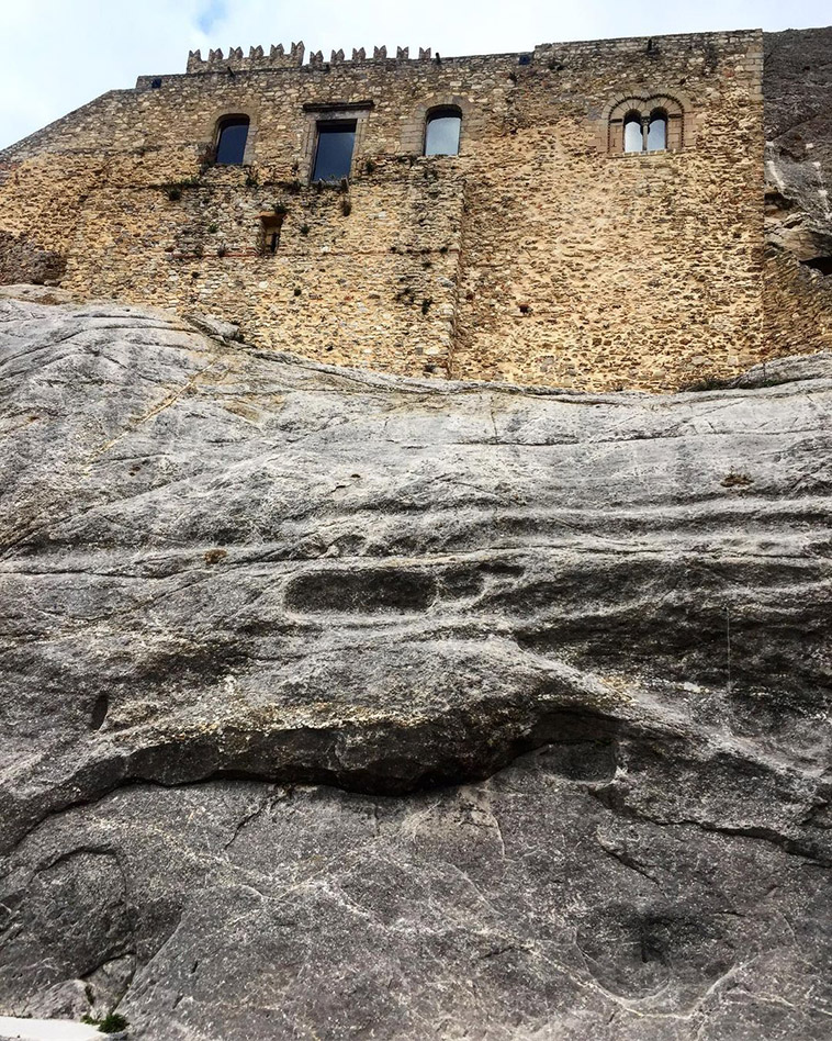 Sperlinga Castle walls