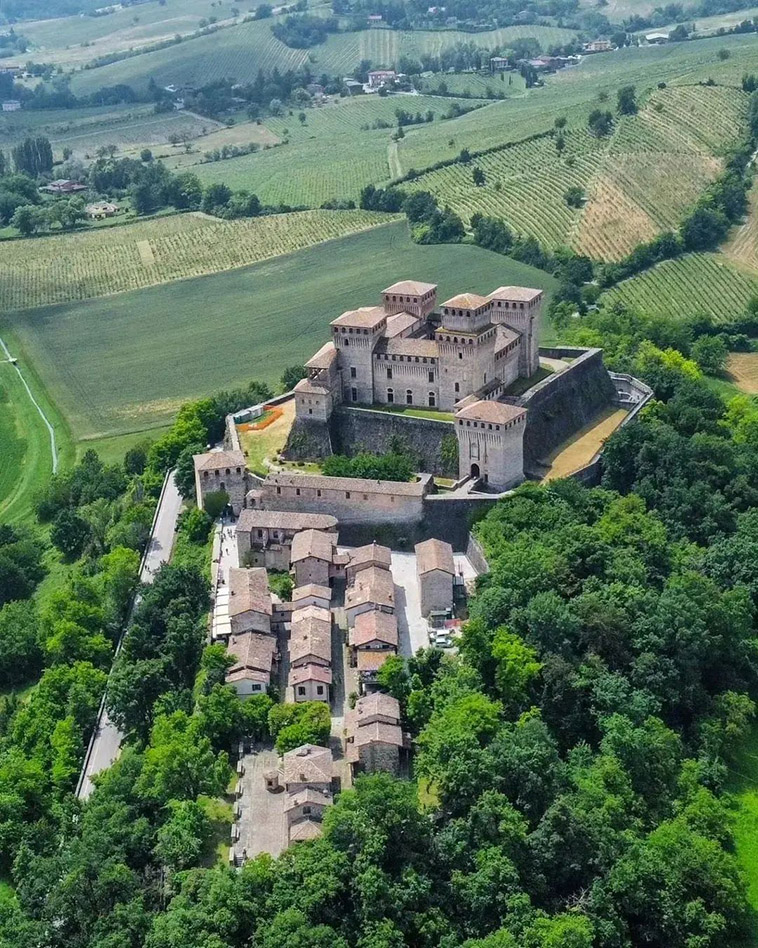 Castello di Torrechiara from above