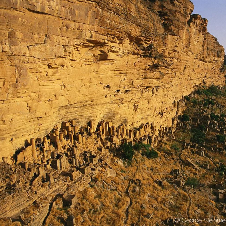 Cliff Dwellings on the Slopes of Bandiagara Escarpment