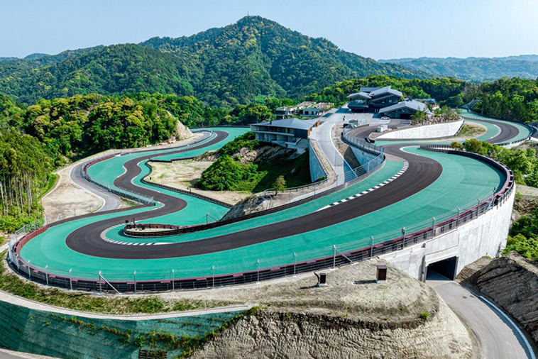 Private Racetrack Carved Into A Mountainside In Japan