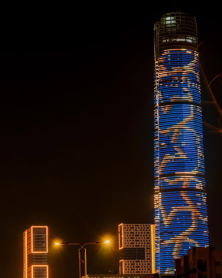 The Iconic Tower during the night