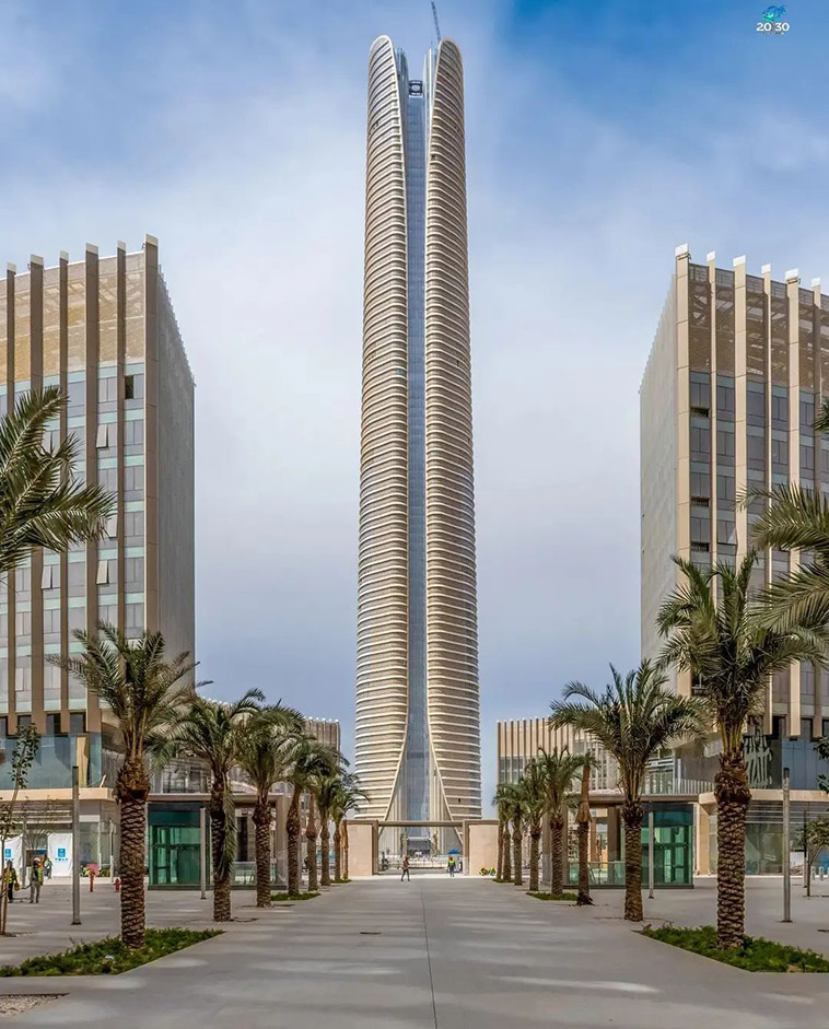 tallest skyscraper in africa illustration