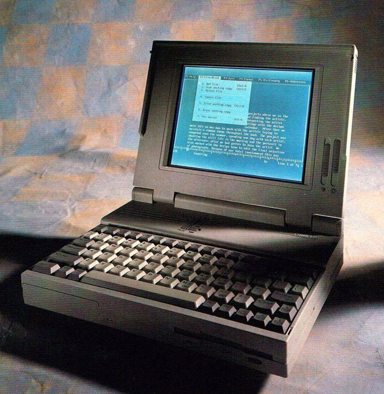 Brutalism in an early laptop, Compaq LTE 386, 1990