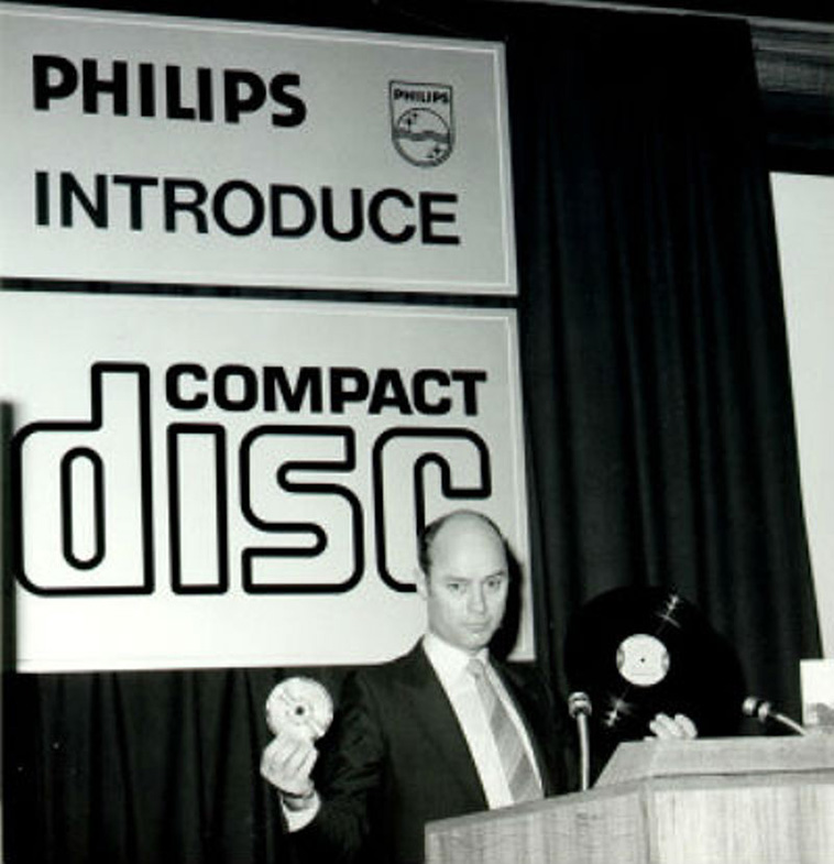 Philips introduces the compact disc to the world, 8 March 1979