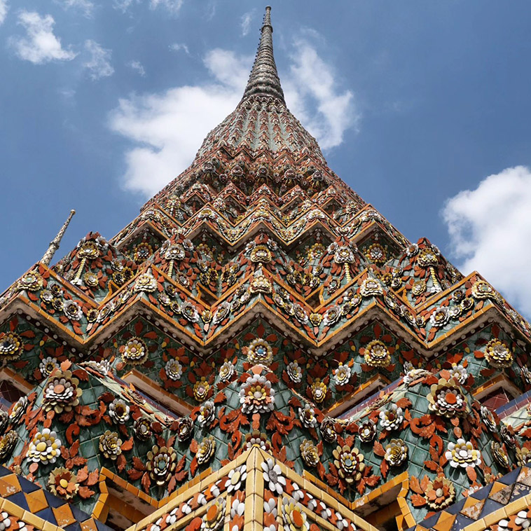 Wat Arun colorful tiles