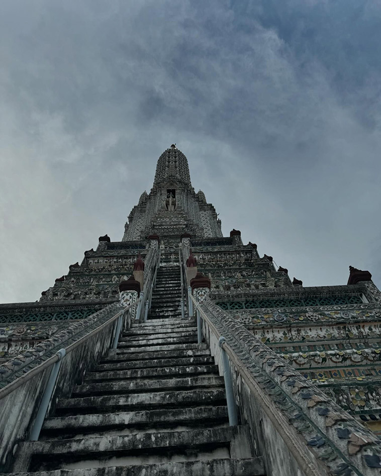 the temple stairs