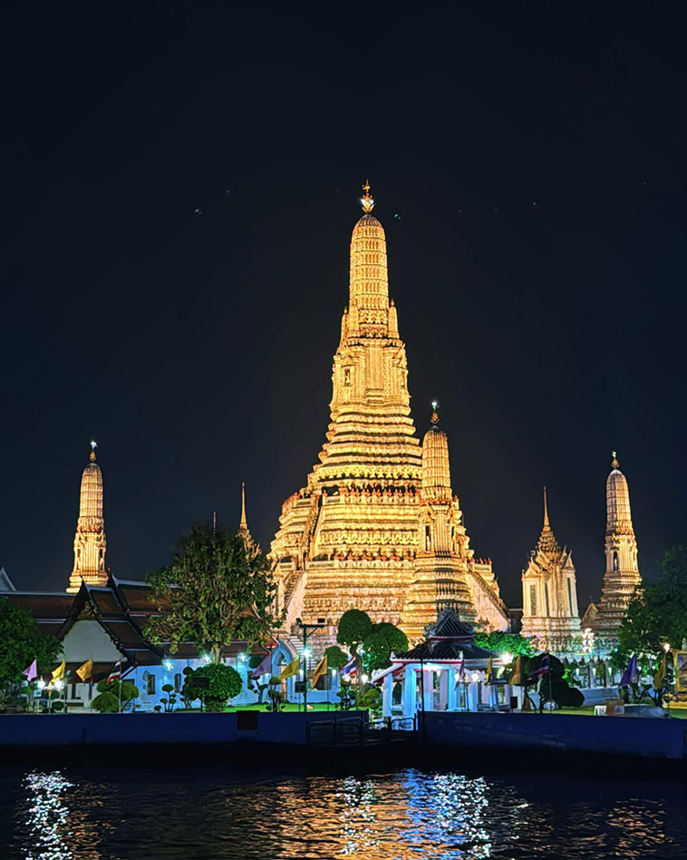 the temple during the night