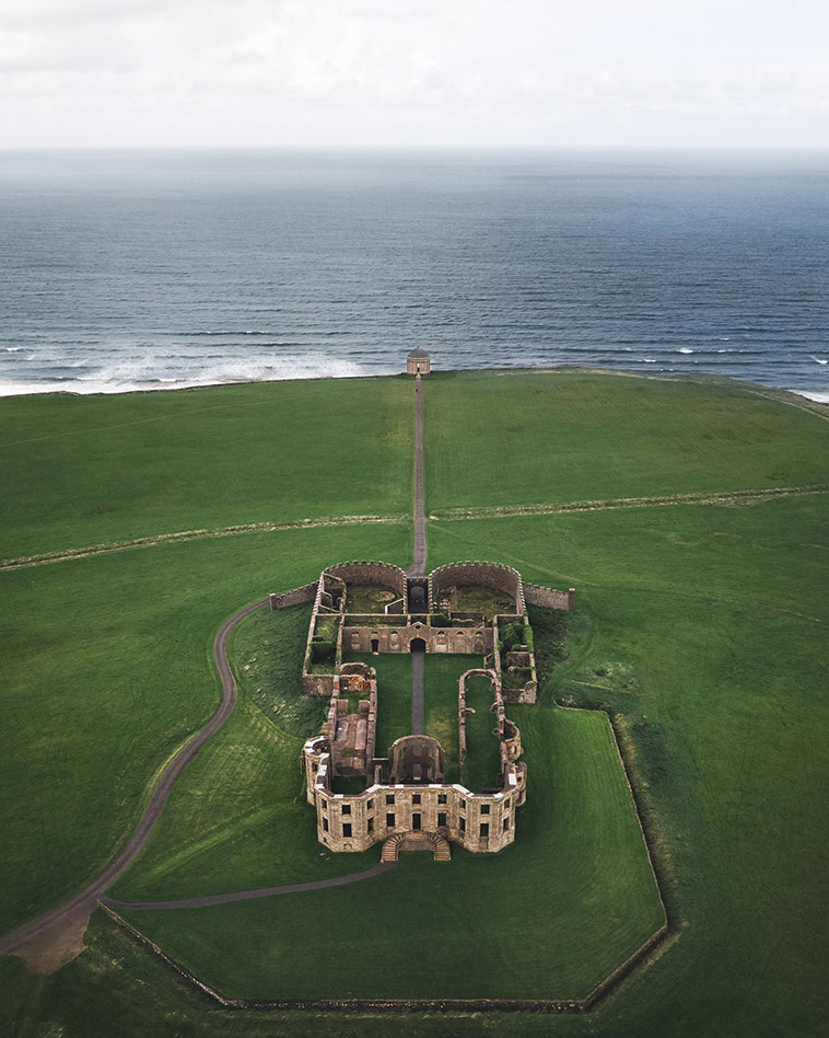 downhill house from above